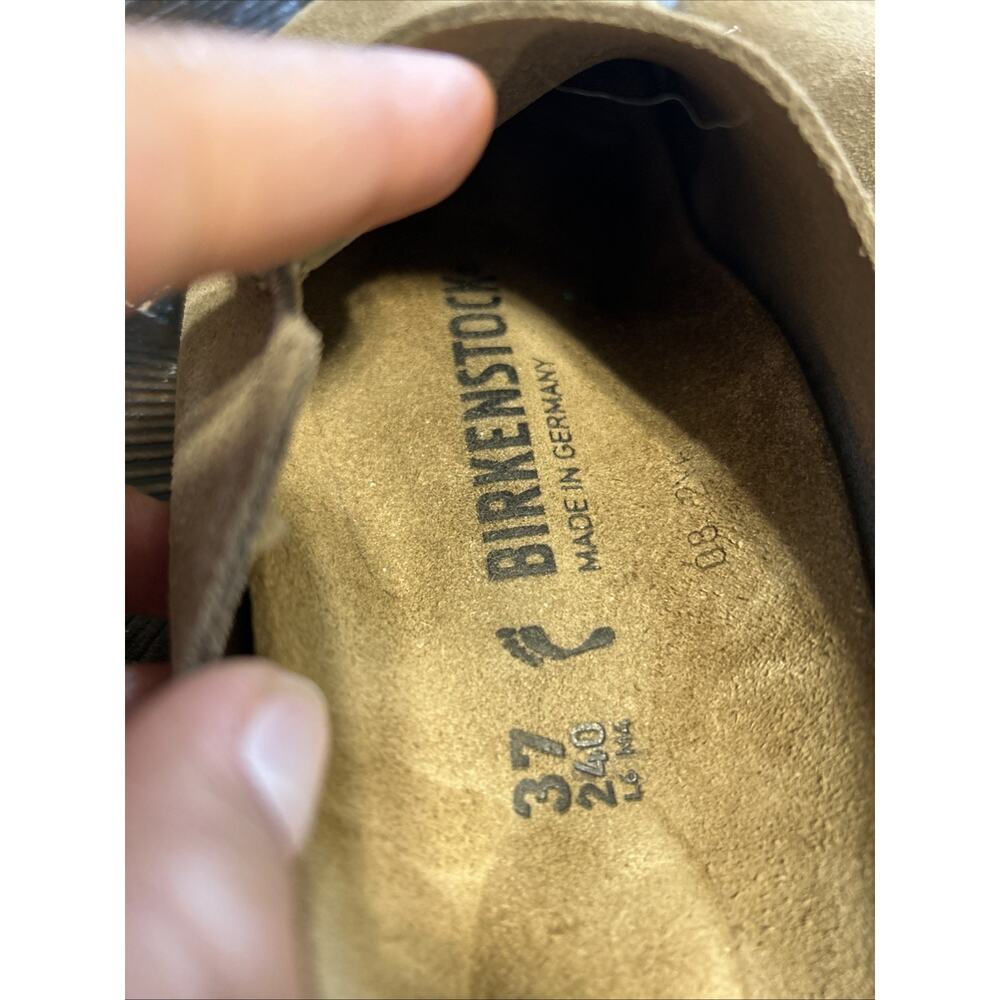 Birkenstock Zermatt Premium Suede Leather Clogs Taupe Brown Size 37 US6 - Picture 3 of 7